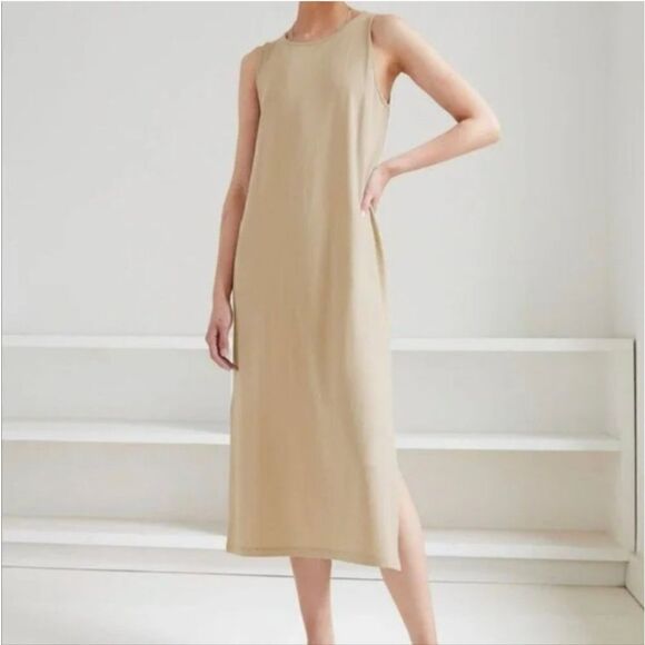 Aritzia The Group by Babaton Evelina Dress size 1X‎ beige midi racer tank dress - Picture 1 of 9
